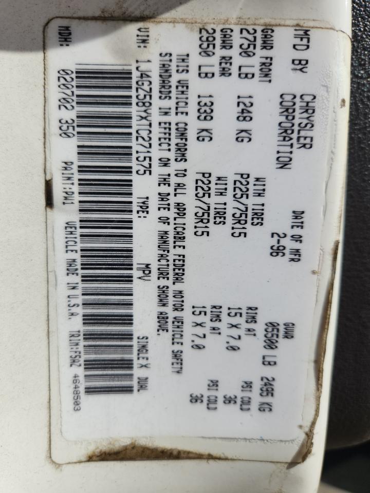 1996 Jeep Grand Cherokee Laredo VIN: 1J4GZ58YXTC271575 Lot: 85196395