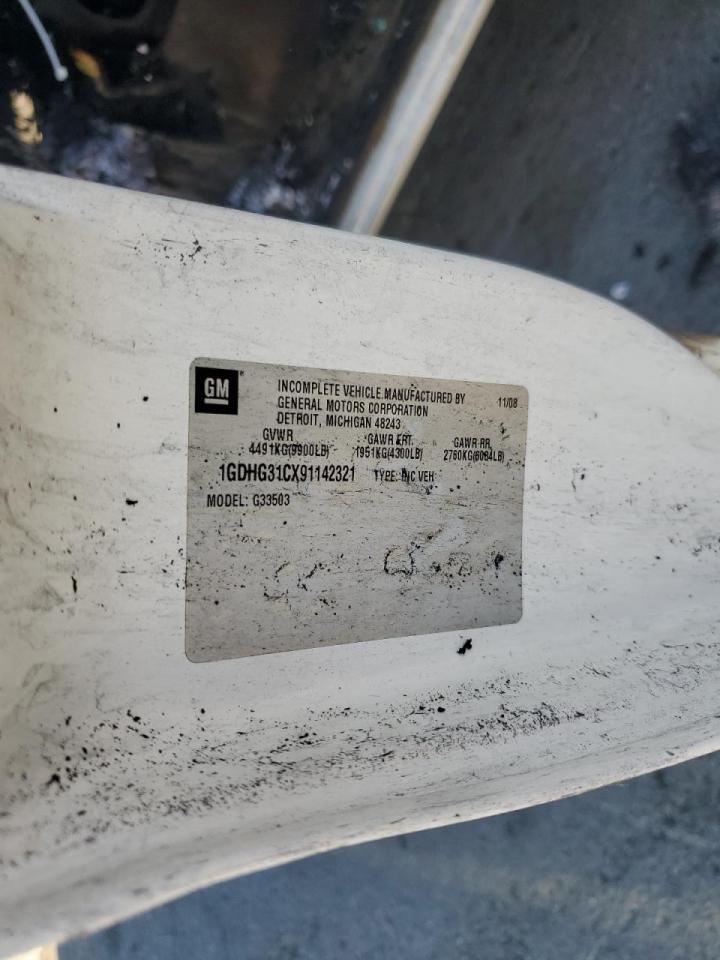 2009 GMC Savana Utility / Service Van VIN: 1GDHG31CX91142321 Lot: 90778485