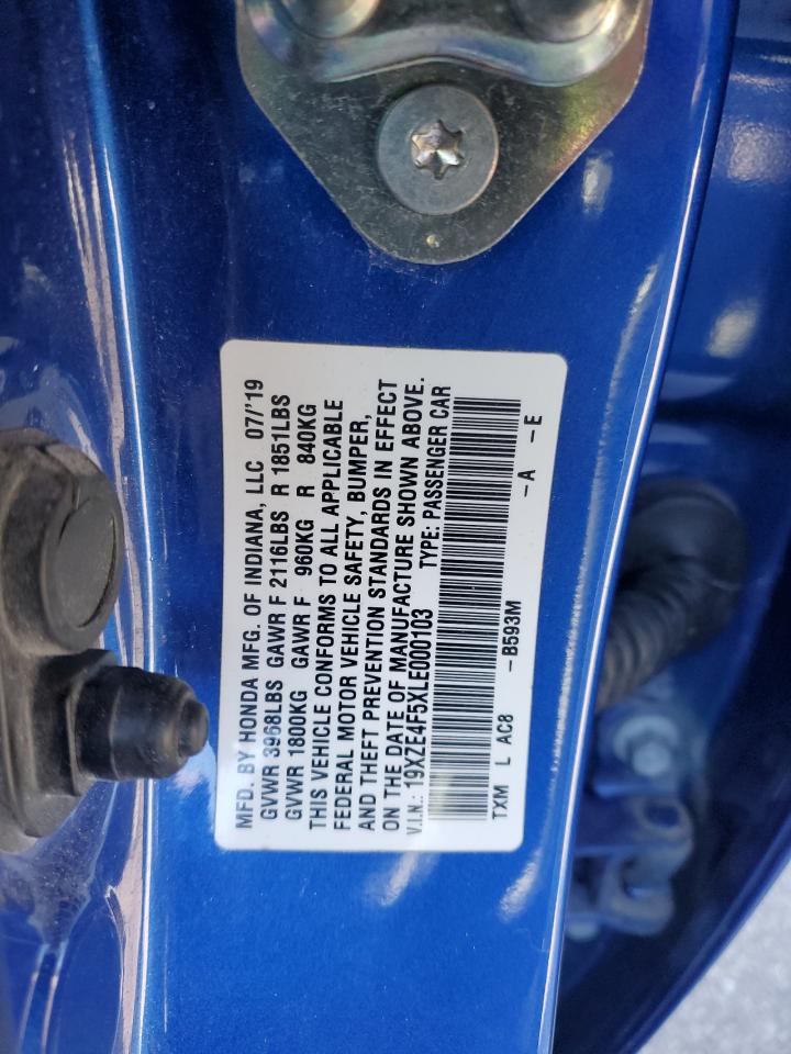 2020 Honda Insight Ex VIN: 19XZE4F5XLE000103 Lot: 89658815