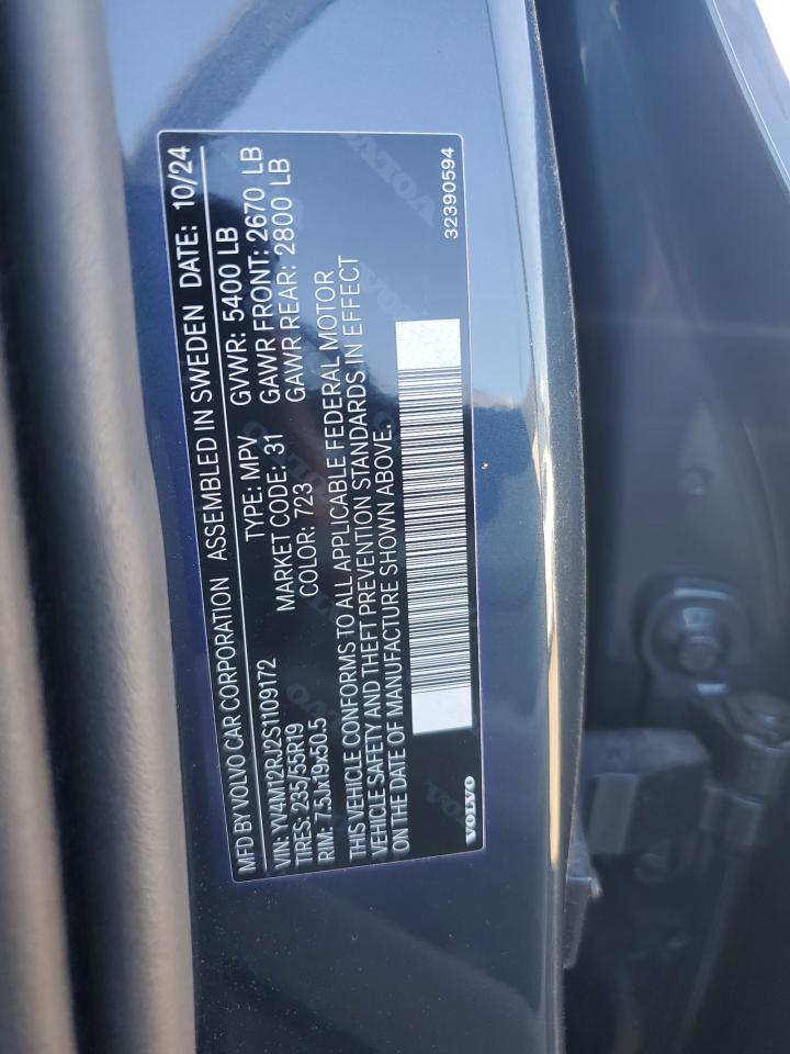 2025 Volvo Xc60 Core VIN: YV4M12RJ2S1109172 Lot: 85733065