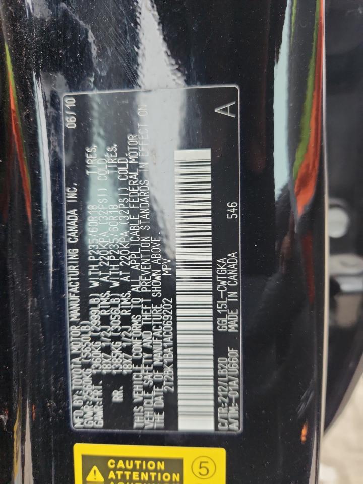 2010 Lexus Rx 350 VIN: 2T2BK1BA1AC069202 Lot: 82324785