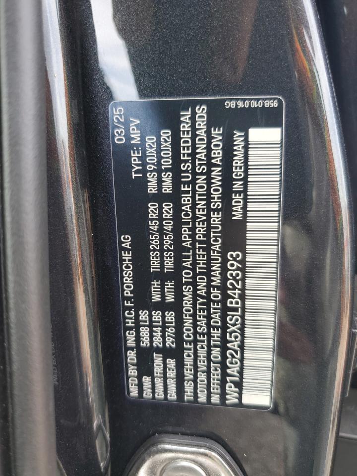 2025 Porsche Macan S VIN: WP1AG2A5XSLB42393 Lot: 84020005
