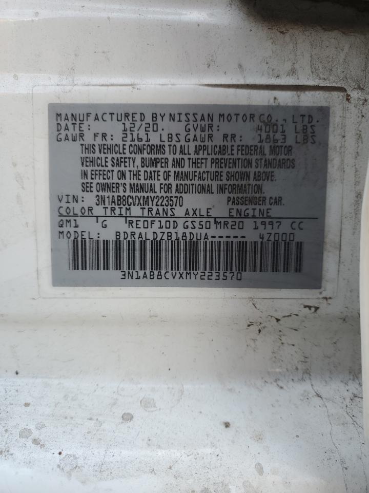 2021 Nissan Sentra Sv VIN: 3N1AB8CVXMY223570 Lot: 85497215