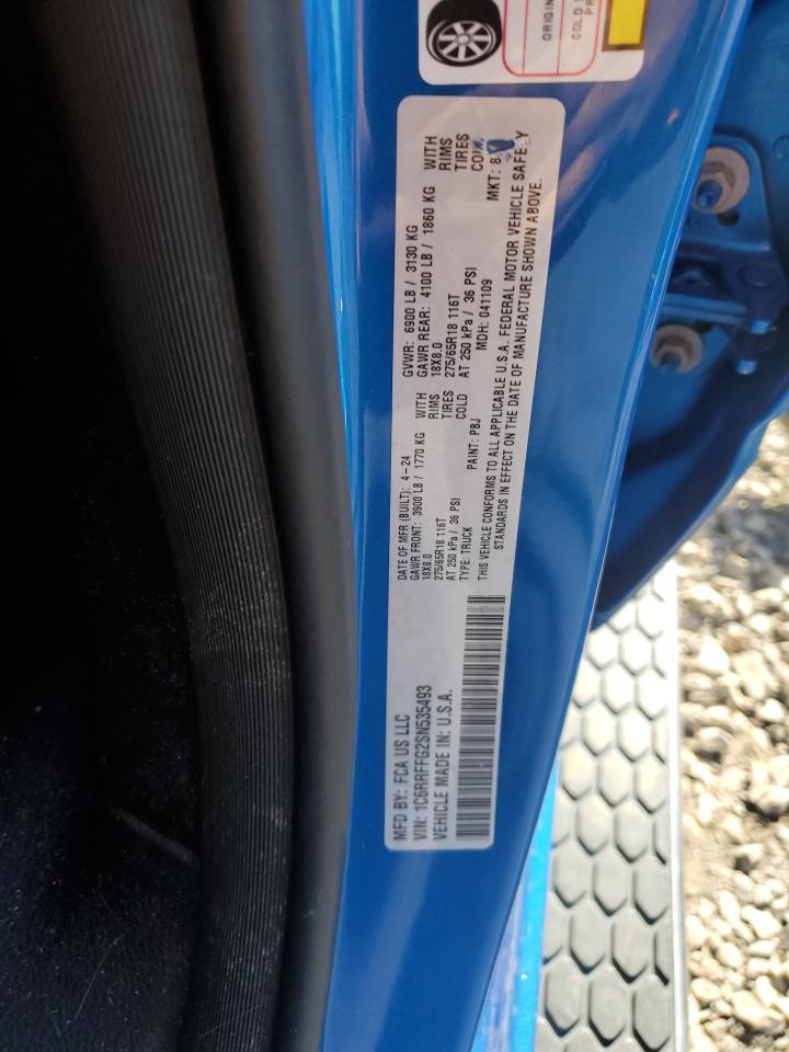 2025 Ram 1500 Big Horn/Lone Star VIN: 1C6RRFFG2SN535493 Lot: 90215375