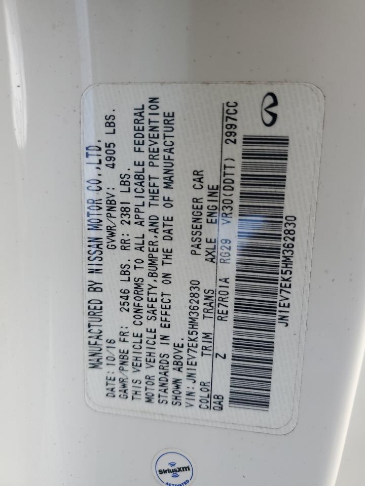 2017 Infiniti Q60 Premium VIN: JN1EV7EK5HM362830 Lot: 82367075