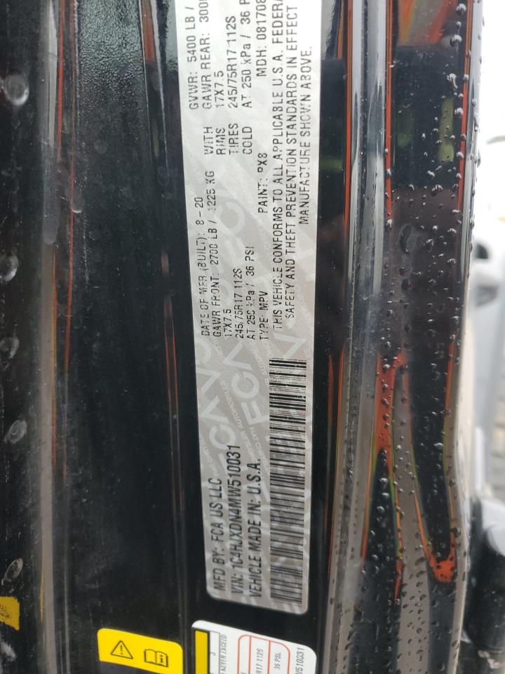 2021 Jeep Wrangler Unlimited Sport VIN: 1C4HJXDN4MW510031 Lot: 85493945