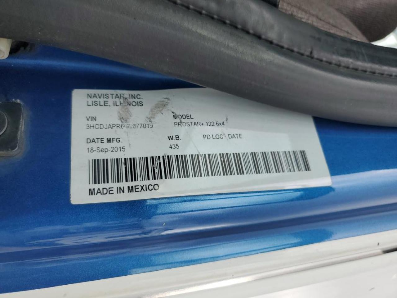 2016 International Prostar Semi Truck VIN: 3HCDJAPR6GL377019 Lot: 83944745