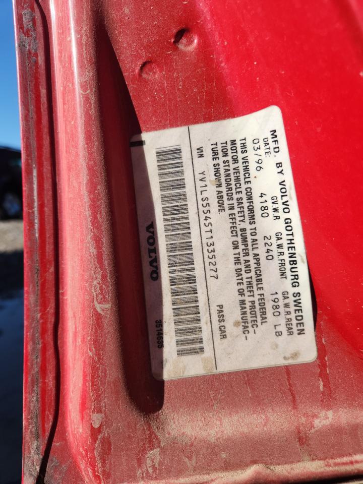 1996 Volvo 850 Base VIN: YV1LS5545T1335277 Lot: 87459835