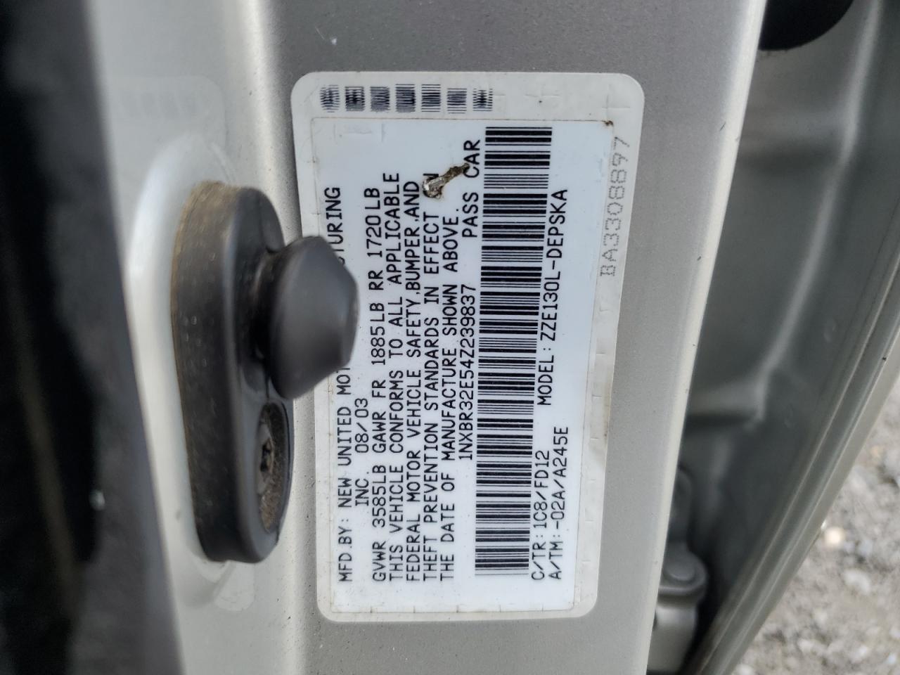 2004 Toyota Corolla Ce VIN: 1NXBR32E54Z239837 Lot: 82285725