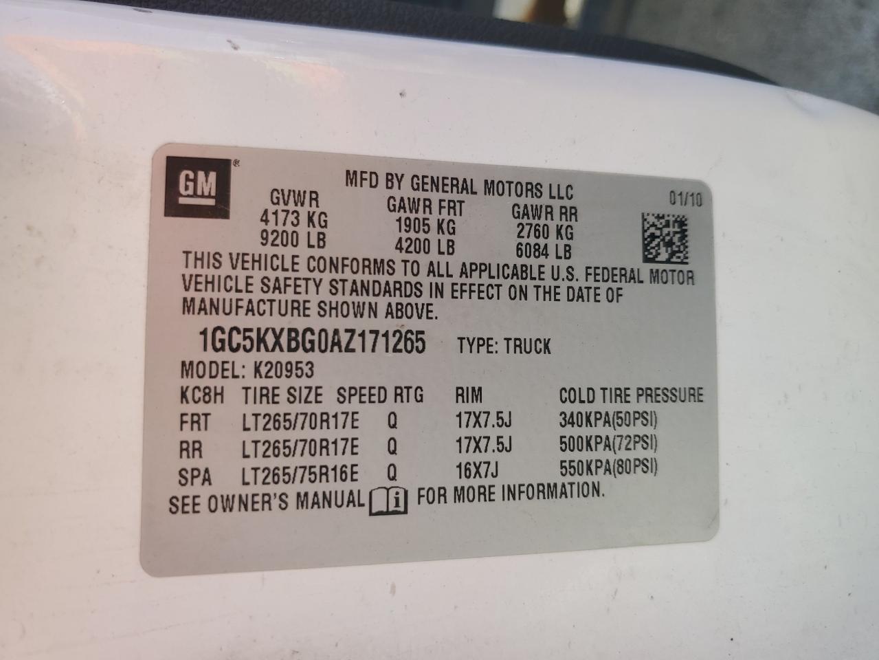 2010 Chevrolet Silverado K2500 Heavy Duty Lt VIN: 1GC5KXBG0AZ171265 Lot: 82228075