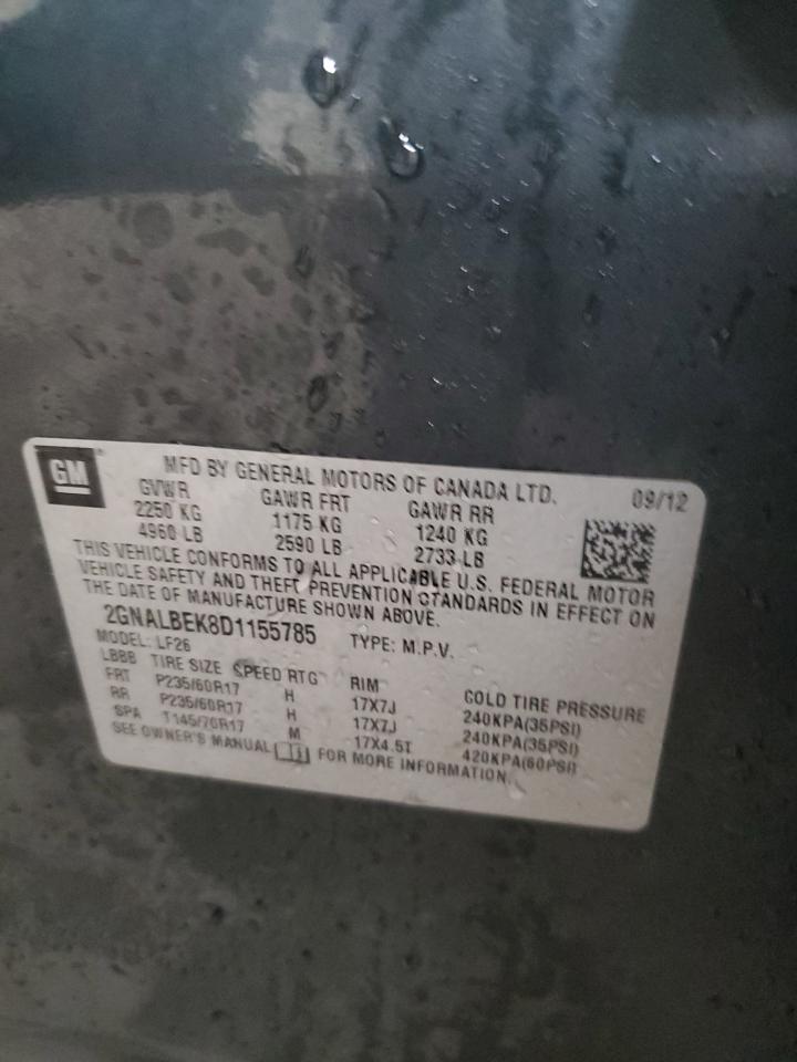 2013 Chevrolet Equinox Ls VIN: 2GNALBEK8D1155785 Lot: 84873275