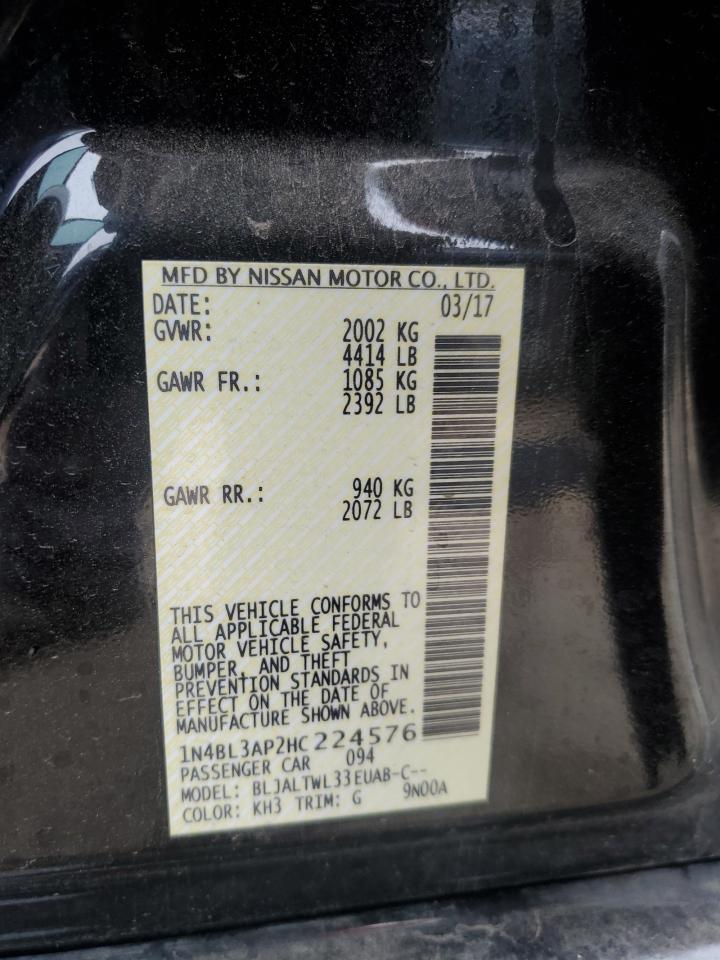 2017 Nissan Altima 3.5Sl VIN: 1N4BL3AP2HC224576 Lot: 85602615