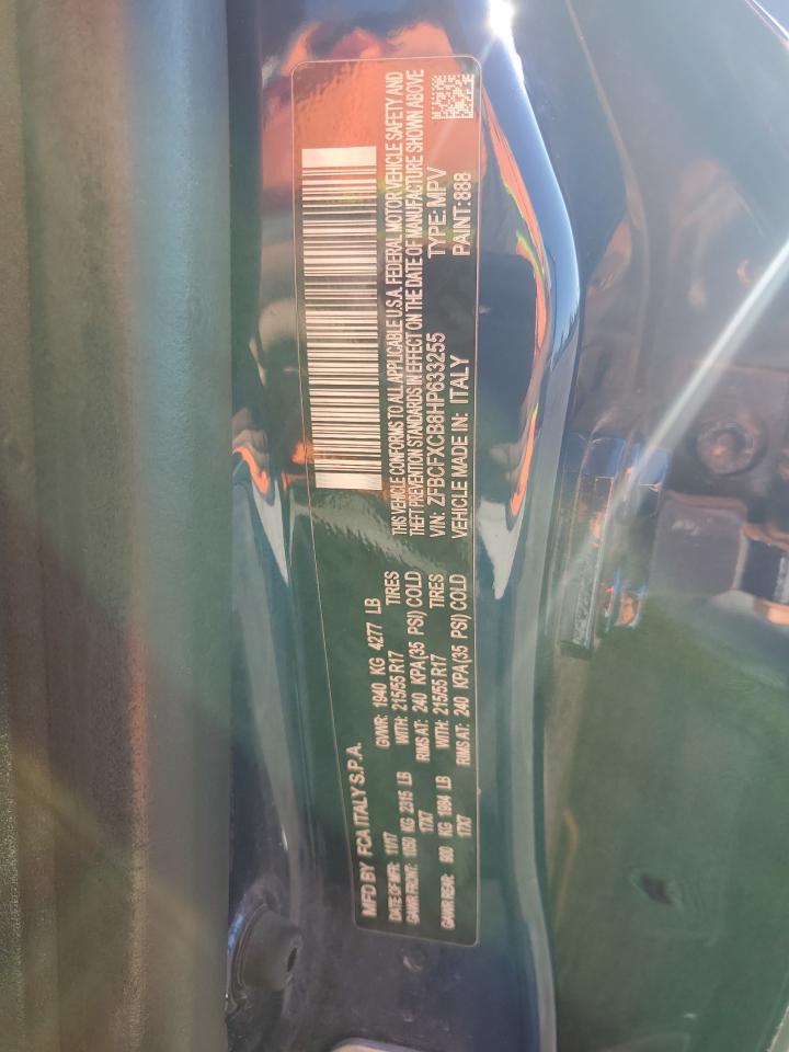 2017 Fiat 500X Trekking VIN: ZFBCFXCB8HP633255 Lot: 86624155