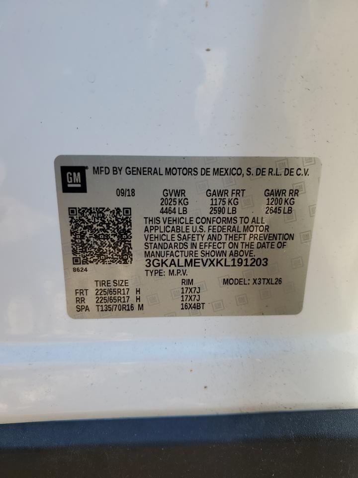 2019 GMC Terrain Sle VIN: 3GKALMEVXKL191203 Lot: 89696715