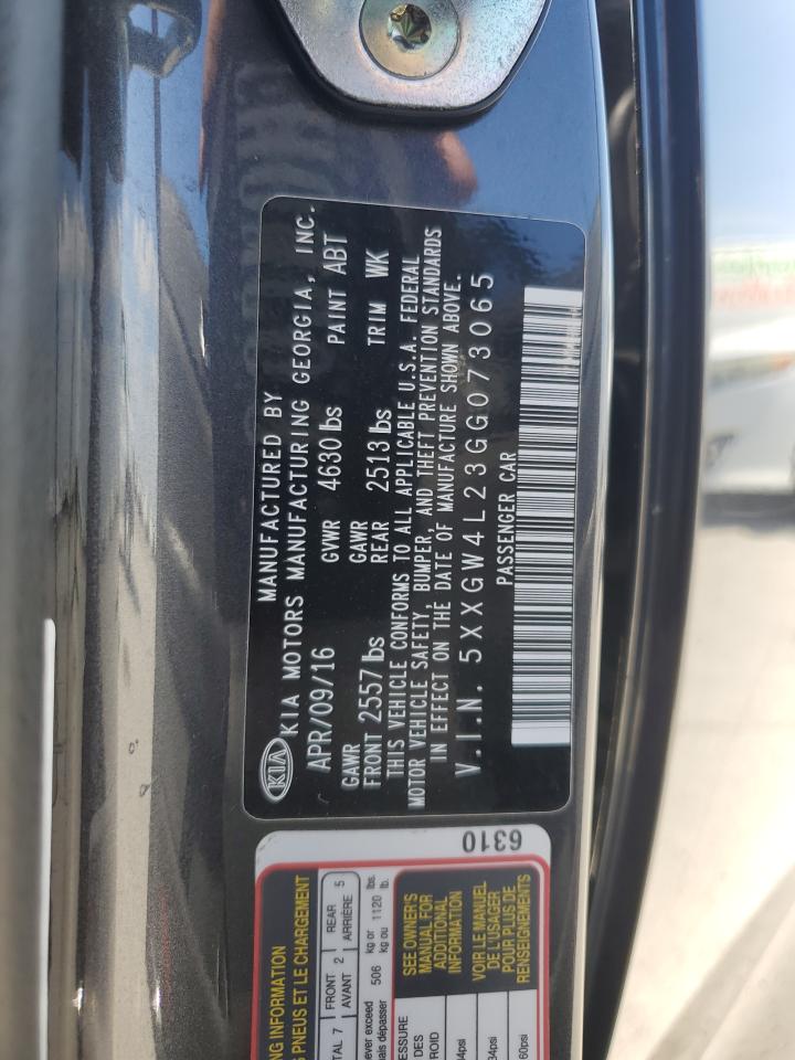 2016 Kia Optima Sx VIN: 5XXGW4L23GG073065 Lot: 86237715