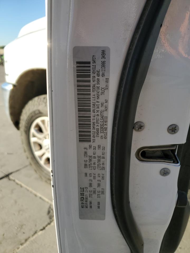 2018 Ram 3500 St VIN: 3C63R3GL6JG407751 Lot: 91073335