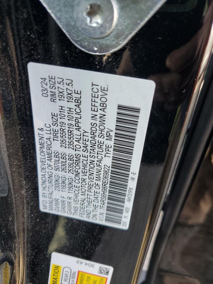 2024 Honda Cr-V Sport Touring VIN: 7FARS6H98RE069822 Lot: 84619215