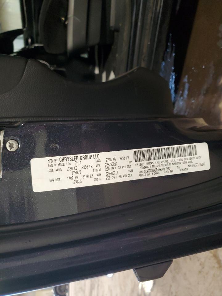 2014 Dodge Grand Caravan Se VIN: 2C4RDGBGXER458348 Lot: 84545555