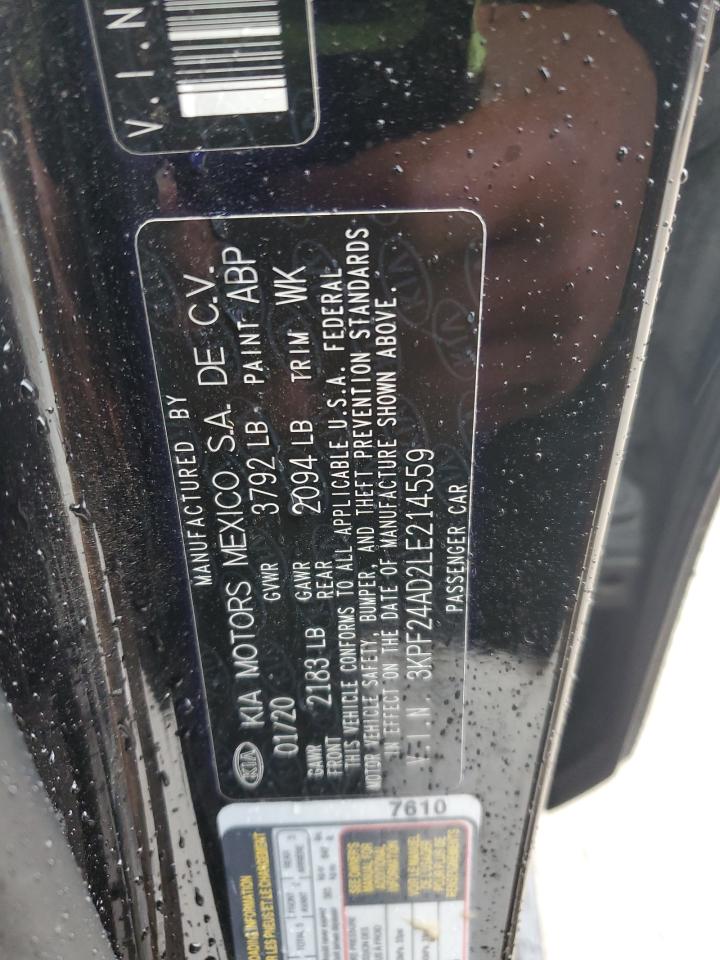 2020 Kia Forte Fe VIN: 3KPF24AD2LE214559 Lot: 90274015