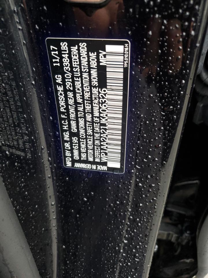 2018 Porsche Cayenne VIN: WP1AA2A21JKA06326 Lot: 85082075