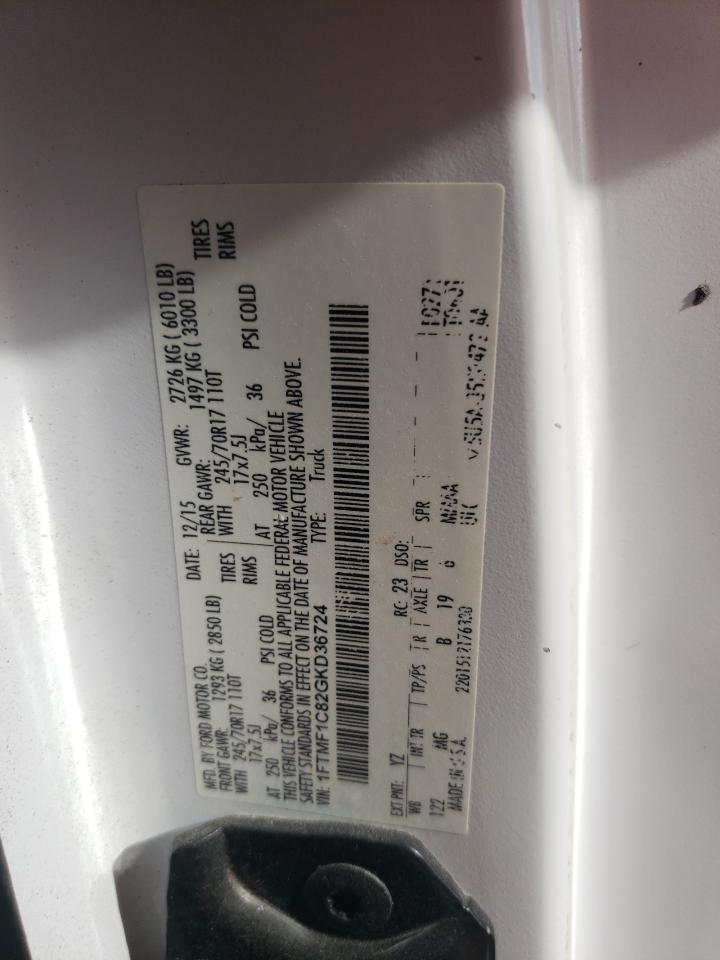 2016 Ford F150 VIN: 1FTMF1C82GKD36724 Lot: 81367005