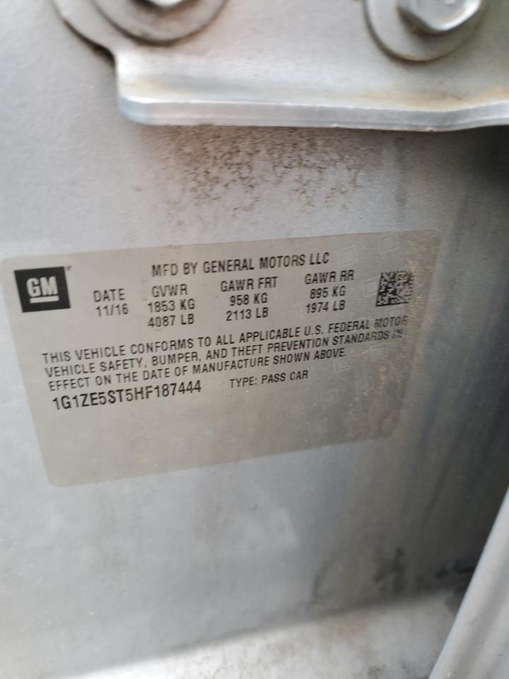 2017 Chevrolet Malibu Lt VIN: 1G1ZE5ST5HF187444 Lot: 85688775