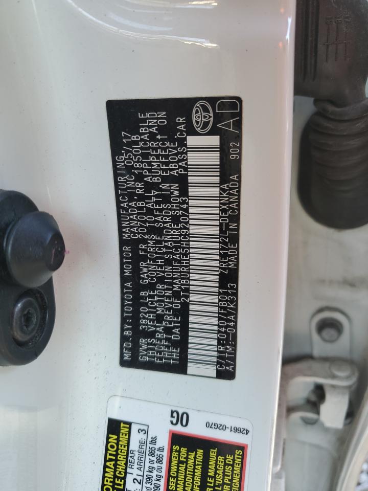 2017 Toyota Corolla L VIN: 2T1BURHE5HC920743 Lot: 89625565