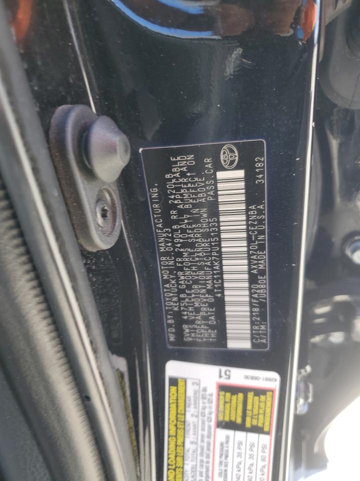 2023 Toyota Camry Le VIN: 4T1C11AK7PU151335 Lot: 84267055