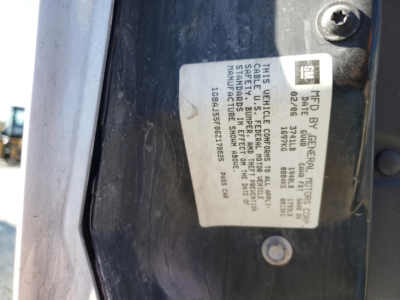 2006 Saturn Ion Level 2 VIN: 1G8AJ55F06Z178825 Lot: 81957135