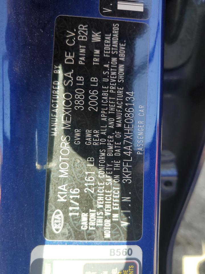 2017 Kia Forte Lx VIN: 3KPFL4A7XHE086134 Lot: 84032615