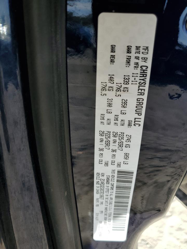 2012 Dodge Grand Caravan R/T VIN: 2C4RDGEG8CR218627 Lot: 89839445