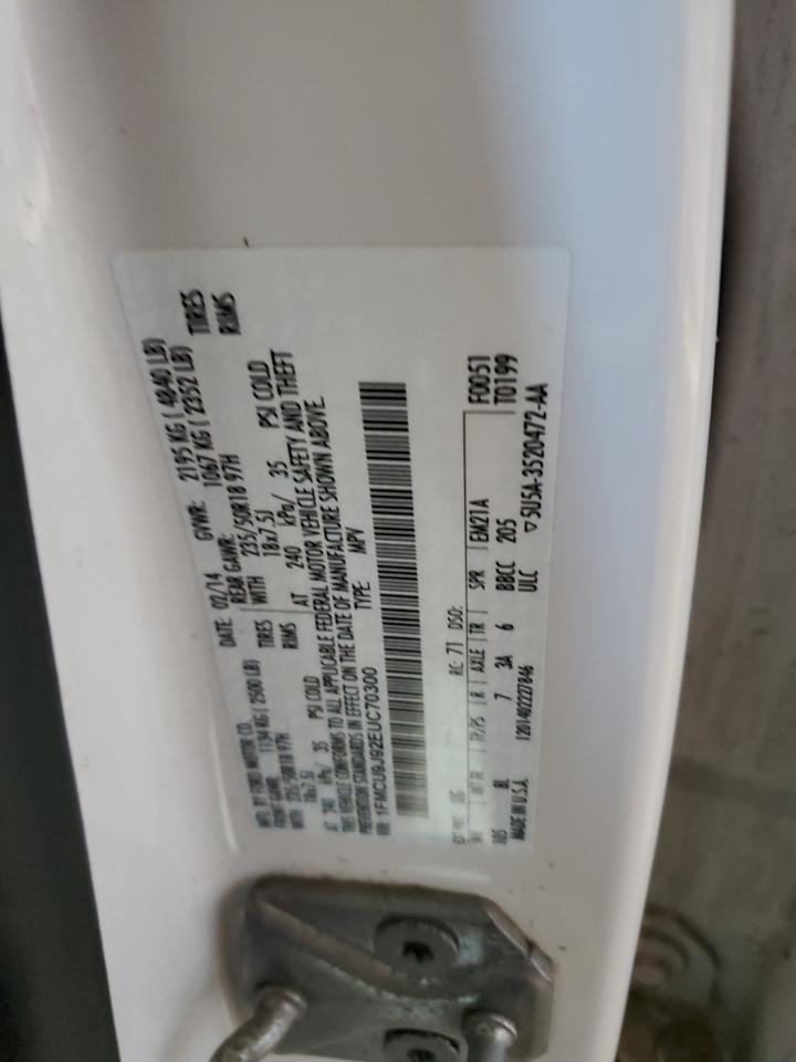 2014 Ford Escape Titanium VIN: 1FMCU9J92EUC70300 Lot: 90827055