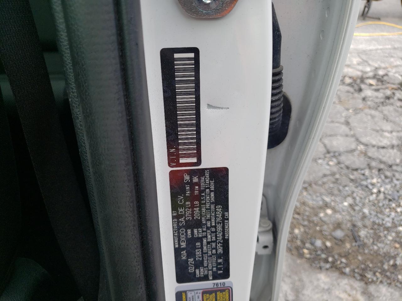 2024 Kia Forte Lx VIN: 3KPF24AD9RE764849 Lot: 86615285