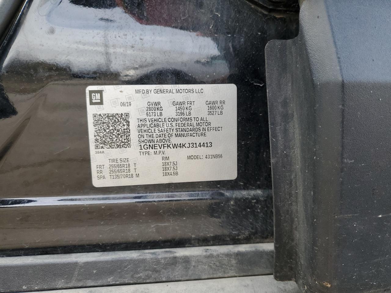 2019 Chevrolet Traverse Ls VIN: 1GNEVFKW4KJ314413 Lot: 82772575