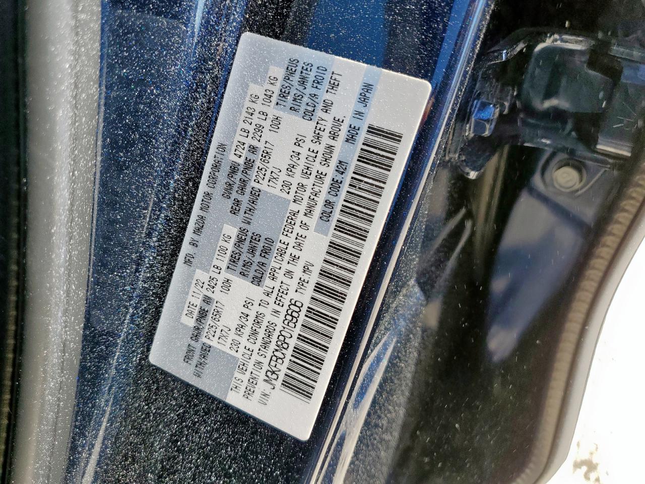 2023 Mazda Cx-5 Preferred VIN: JM3KFBCM8P0169606 Lot: 85891735