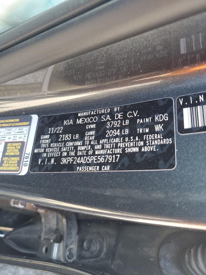 2023 Kia Forte Lx VIN: 3KPF24AD5PE567917 Lot: 84890915