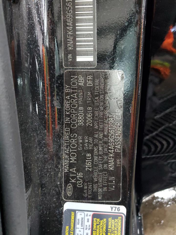 2016 Kia Forte Lx VIN: KNAFK4A69G5612982 Lot: 85005655