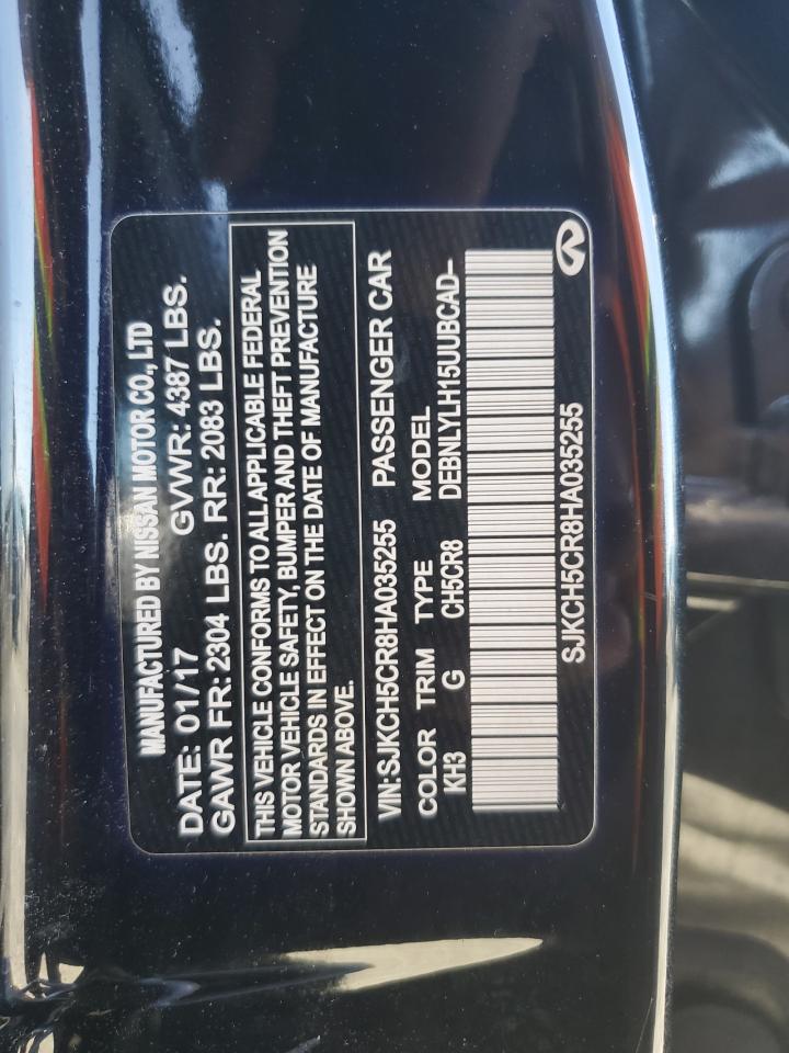 2017 Infiniti Qx30 Base VIN: SJKCH5CR8HA035255 Lot: 90034845