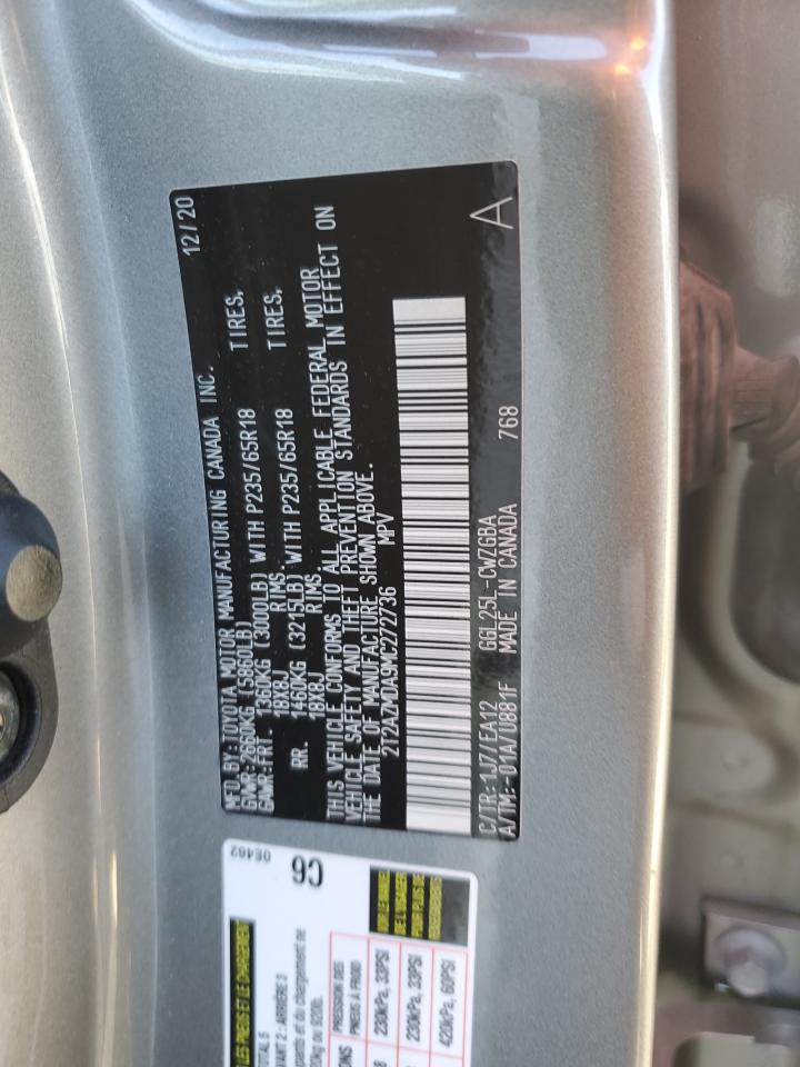 2021 Lexus Rx 350 Base VIN: 2T2AZMDA9MC272736 Lot: 82765735