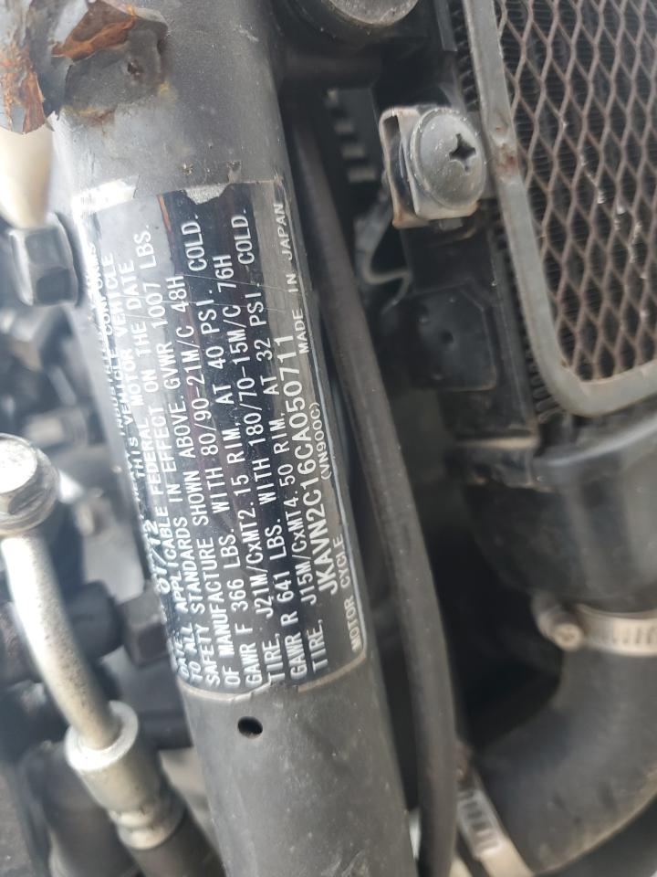 2012 Kawasaki Vn900 C VIN: JKAVN2C16CA050711 Lot: 82235665