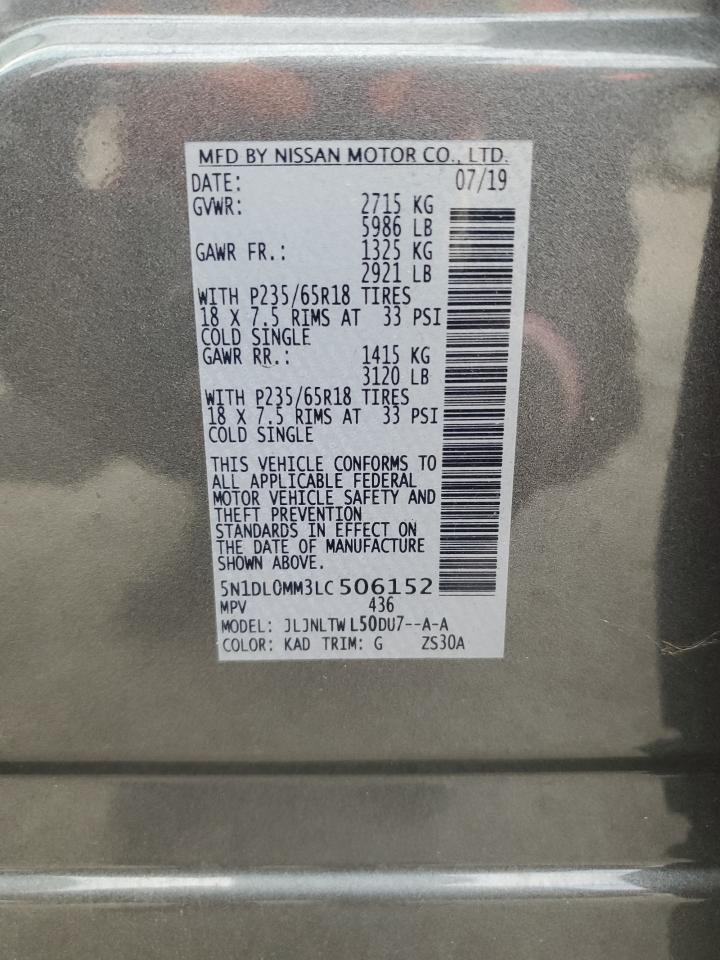 2020 Infiniti Qx60 Luxe VIN: 5N1DL0MM3LC506152 Lot: 90535835