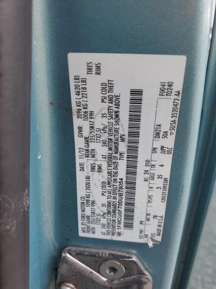 2013 Ford Escape S VIN: 1FMCU0F70DUB78054 Lot: 85691255