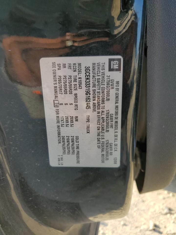 2009 Chevrolet Silverado K1500 Ltz VIN: 3GCEK33319G162445 Lot: 89822955