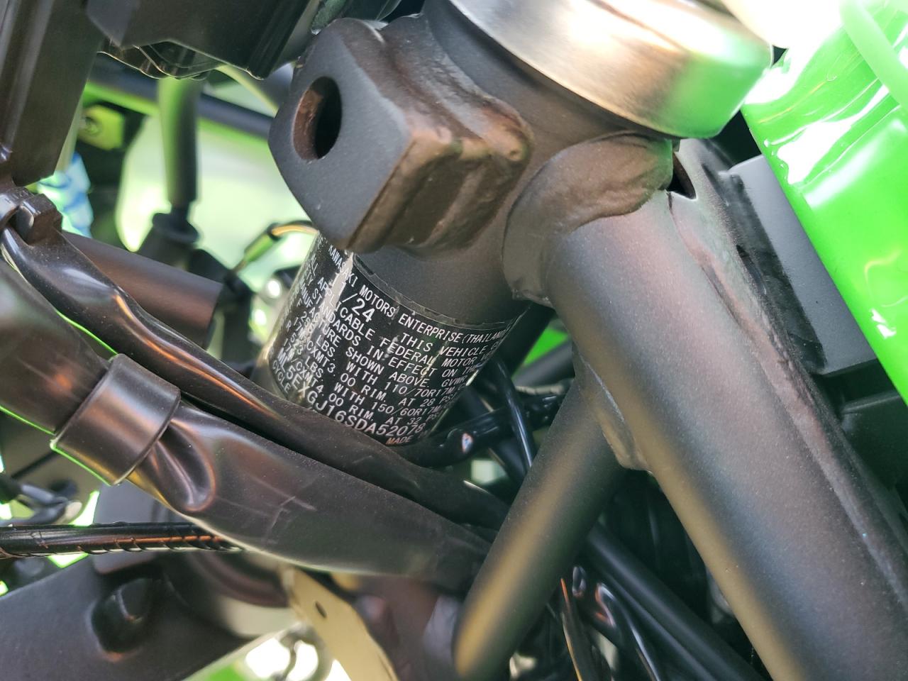 2025 Kawasaki Ex500 A VIN: ML5EXGJ16SDA52078 Lot: 85326265