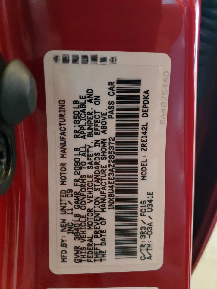 2010 Toyota Corolla Base VIN: 1NXBU4EE3AZ285372 Lot: 82019635