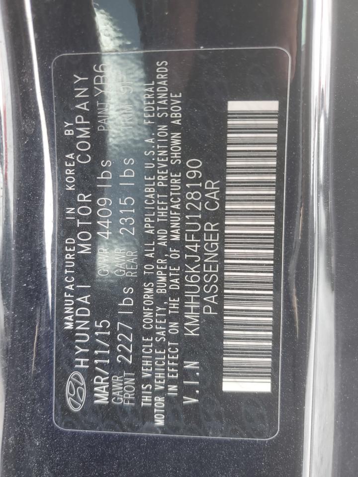 2015 Hyundai Genesis Coupe 3.8L VIN: KMHHU6KJ4FU128190 Lot: 85854255