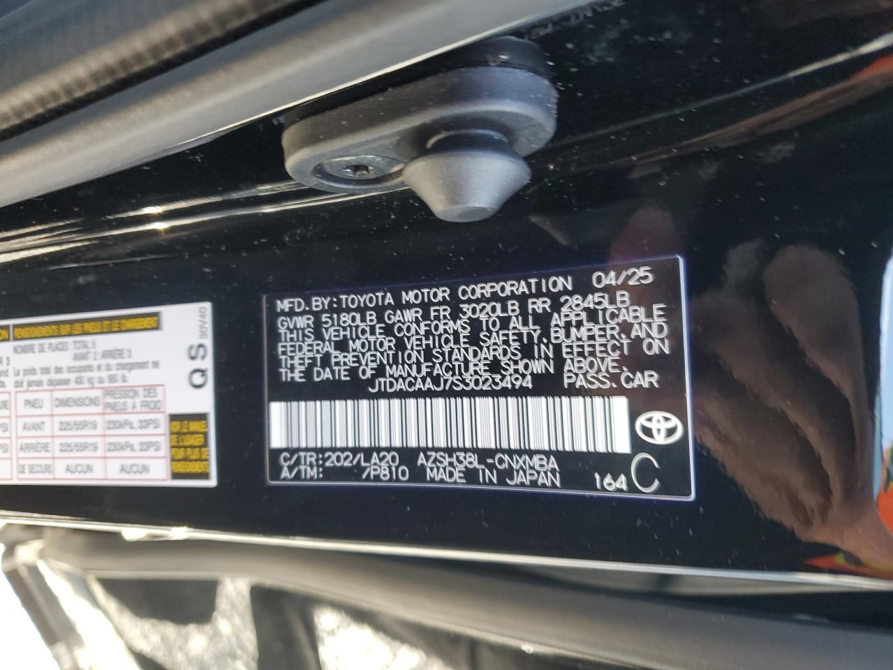 2025 Toyota Crown Signia Xle VIN: JTDACAAJ7S3023494 Lot: 85260345