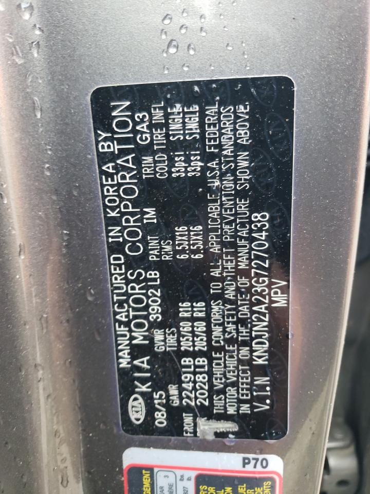 2016 Kia Soul VIN: KNDJN2A23G7270438 Lot: 86328675