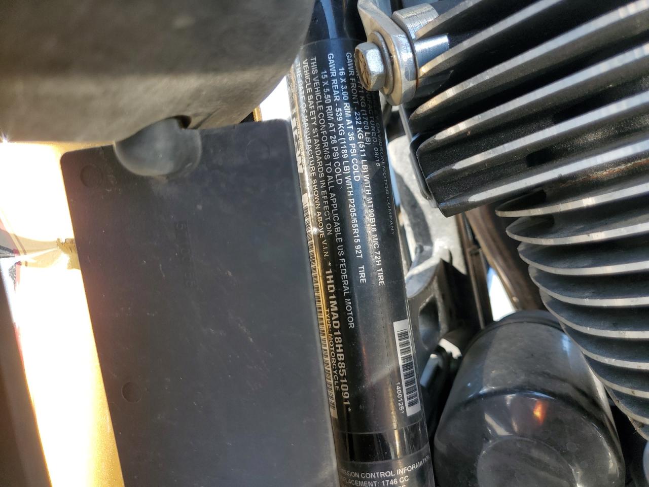 2017 Harley-Davidson Flhtcutg Tri Glide Ultra VIN: 1HD1MAD18HB851091 Lot: 70980155