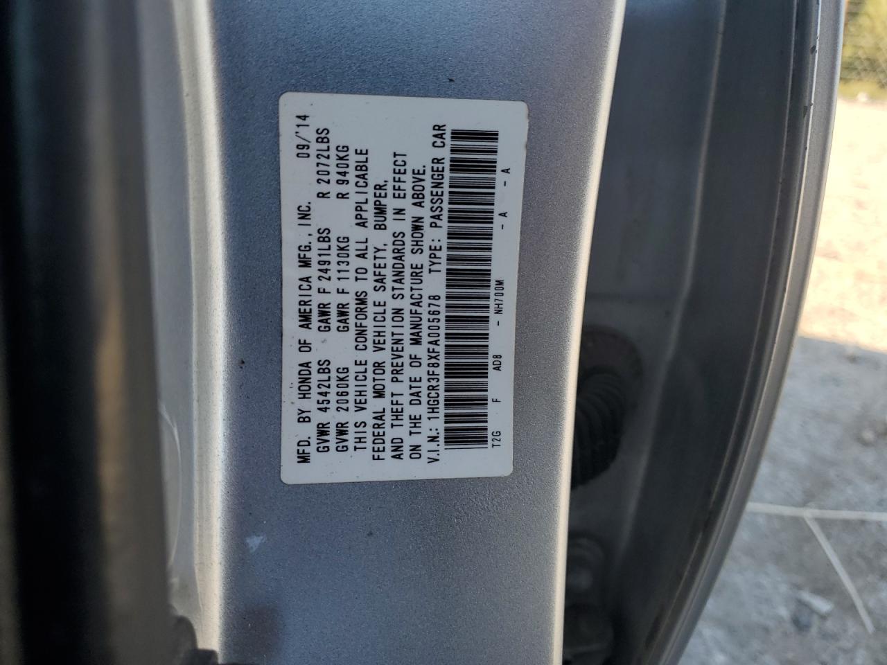 2015 Honda Accord Exl VIN: 1HGCR3F8XFA005678 Lot: 85369535